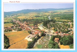 Pont De Poitte (Orgelet-Jura)-Vue Aérienne Sur La Ville Et L'Ain-Camping-Timbre "Porte Avions Charles De Gaulle-2003" - Orgelet