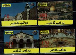 PALESTINE 1996 PHONECARD JERUSALEM SET OF 4 CARDS PROOF MINT VF!! - Palestine