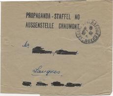 BANDE JOURNAL -PROPAGANDA - STAFFEL NO -AUSSENSTELLE CHAUMONT -CAD CHAUMONT - GARE -HTE MARNE 1944 - Timbres De Franchise Militaire