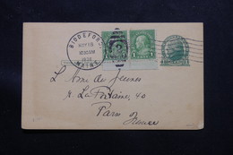 ETATS UNIS - Entier Postal + Compléments De Biddeford Pour Paris En 1936 - L 60180 - 1921-40