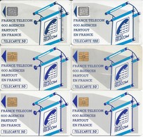 LOT  6 TELECARTES 600 AGENCES - UTILISEES - “600 Agences”