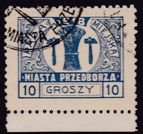 POLAND 1918 Przedborz P.10 Fi 10B Used Type 2 - Variétés & Curiosités