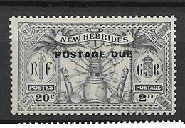 1925 USED New Hebrides Porto  Mi 2 - Oblitérés