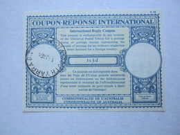 AUSTRALIA    , IAS , Coupon Reponse International  , 1947 - Cartas & Documentos