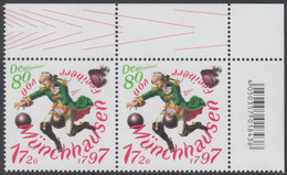 !a! GERMANY 2020 Mi. 3546 MNH Horiz.PAIR From Upper Right Corner - Baron Munchausen - Nuevos