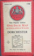 ONE- INCH - MAP Of  England & Wales - DORCHESTER - SHEET 178, First Published 1945, New Popular Edition - Wegenkaarten