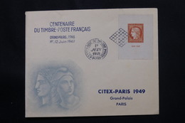FRANCE - Enveloppe FDC En 1949- Citex - L 60541 - ....-1949