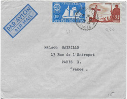 SPM - 1948 - SERIE De LONDRES "FRANCE LIBRE" - ENVELOPPE Par AVION  => PARIS - Covers & Documents