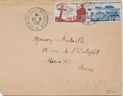 SPM - 1952 - ENVELOPPE Par AVION De SAINT PIERRE ET MIQUELON => PARIS - - Lettres & Documents