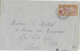 SPM - 1927 - YVERT 115 RARE SEUL Sur ENVELOPPE (COTE 2006 = 125 EUR) De ST PIERRE ET MIQUELON => ST MAUR - Brieven En Documenten