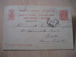 VILLE 1899 To Bruxelles Belgium Cancel Postal Stationery Card LUXEMBOURG - Andere & Zonder Classificatie