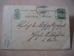 GARE 1911 To Berlin Germany Cancel Postal Stationery Card LUXEMBOURG - Autres & Non Classés
