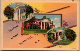 Alabama Huntsville Beautiful Colonial Homes Curteich - Huntsville
