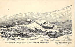 La Marine Française - 20 - Canot De Sauvetage - Illust. HAFFNER - Ed. Ligue Maritime Française, Paris - Haffner
