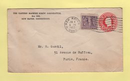 Etats Unis - Entier Postal Destination France - New Haven - 1922 - 1921-40