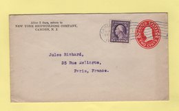 Etats Unis - Entier Postal Destination France - Camden - 1913 - 1901-20