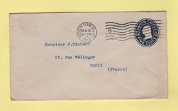 Etats Unis - Entier Postal Destination France - Hudson - 1913 - 1901-20