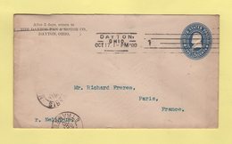 Etats Unis - Entier Postal Destination France - Dayton - 1900 - ...-1900