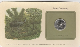 BIRD COINS OF THE WORLD - PIECES D OISEAUX - 20T  - DWARF CASSOWARY - Casoar De Bennett - 1979 - Papúa Nueva Guinea