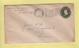 Etats Unis - Entier Postal Destination France - Springfield - 1916 - 1901-20