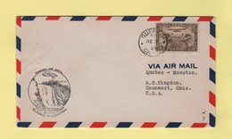 Canada - Premier Vol - First Flight - 1929 - Quebec To Mongton - Airmail