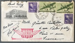 USA - Lettre AIR MAIL De Lewiston Pour Paris 1946 - (C1322) - Brieven En Documenten