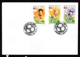 1994, Hongrie, FDC, 1er Jour, Football, Soccer, Johne Wayne, Elvis Presley, Marylin Monroe, Brésil, Argentine, USA - Brieven En Documenten