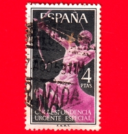 SPAGNA - Usato -  1956 - Correspondencia Urgente - Espresso - Centauro - 3 - Exprès