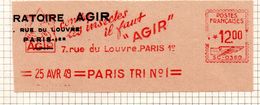 FRANCE FLAMME ILLUSTREE CONTRE LES INSECTES IL FAUT "AGIR" DU 25 AVRIL 1949 - Sonstige & Ohne Zuordnung