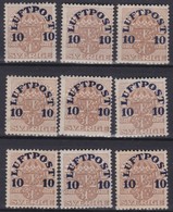 Zweden   .   Yvert       .   Lucht  1  .  9x  .    *    .     Ongebruikt     .  /   .   Mint-hinged - Unused Stamps