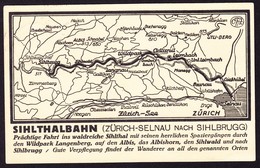 1921 AK Mit Stempel Sihlbrugg Nach Hirzel. Bahnlinie Der Sihltal Bahn - Hirzel