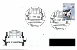 SPAIN. POSTMARK VALDEPEÑAS WINE. 2020 - Other & Unclassified