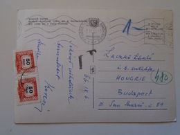 D171503 Czechoslovakia   To Hungary  (Slovakia)  Postage Due Porto Stamps Hungary  1966 - Andere & Zonder Classificatie