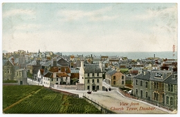 DUNBAR : VIEW FROM CHURCH TOWER / POSTMARK - DUNBAR / ADDRESS - EDINBURGH, CURRIE, LONG HERMISTON (CLEPHANE) - East Lothian