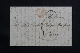 ITALIE- Lettre De Torino Pour La France En 1851 , Cachet Rouge D'entrée"  Sardaigne / Pont De Beauvoisin "  - L 60658 - Romagna