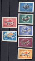 1988/89 RUSSIA,RUSSIAN CIVIL AVIATION,AEROPLANES,SET OF 7 STAMPS,MNH,NOT PERFORATED,MORE SCANS ON DEMAND - Errors & Oddities