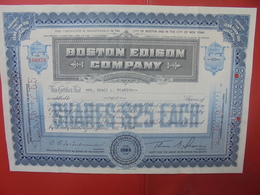 Boston Edison Company New-York 1886-1954 - Ohne Zuordnung