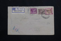 NOUVELLE ZÉLANDE - Enveloppe En Recommandé De Wellsford Pour L 'Italie En 1948, Affranchissement Plaisant - L 60803 - Storia Postale