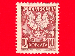 POLONIA - POLSKA - Usato - 1950 - Segnatasse - Taxe - Aquila - Coat Of Arms Of Poland - 10 - Impuestos