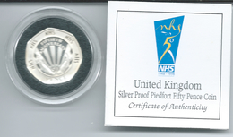 United Kingdom - 1998 - 50 Pence - NHS 50th Anniversary - Piedfort Silver Proof In Original Case With COA - Mint Sets & Proof Sets