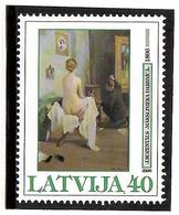 Latvia 2000. Painting Of J.Rozentals (Nude). 1v: 40. Michel # 517 - Lettonie