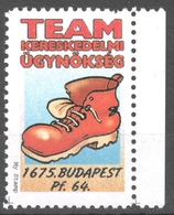 Boot Shoes - TEAM Advertising Agency - LABEL CINDERELLA VIGNETTE 1995 Hungary - MNH My Stamp - Otros & Sin Clasificación