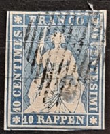 SWITZERLAND 1855/57 - Canceled - Sc# 27 - 10r - Oblitérés