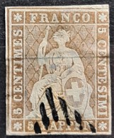 SWITZERLAND 1855/57 - Canceled - Sc# 24 - 5r - Usados