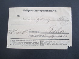 Feldpost 1870 Deutsch - Französischer Krieg Stempel Vom 31.12.1870 K. Pr. Feld - Post Exped. 6. Inf. Div. Nach Berlin - Guerre De 1870
