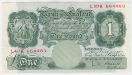 Great Britain 1 Pound 1955 - 1960 VF++ 369c - 1 Pound