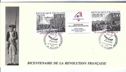 BICENTENAIRE DE LA REVOLUTION FRANCAISE 1789-1989: FDC De Bézons - Afgestempeld