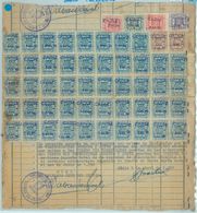 84181  - SPAIN - POSTAL HISTORY - Large Amount Of  TELEGRAPH STAMPS On  TELEGRAPH  - 1951 - Télégraphe