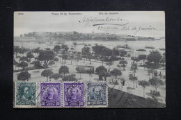 BRÉSIL - Affranchissement Plaisant De Rio De Janeiro Sur Carte Postale Pour La France En 1910 - L 60878 - Lettres & Documents