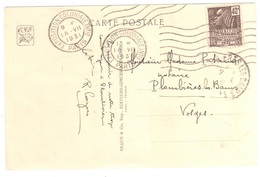 PARIS EXPOSITION COLONIALES INTle Carte Postale ANGKOR-VAT 40c Fashi Yv 271 Ob 1931 MECA Flier 7 Lignes Ondulées D121 - Covers & Documents